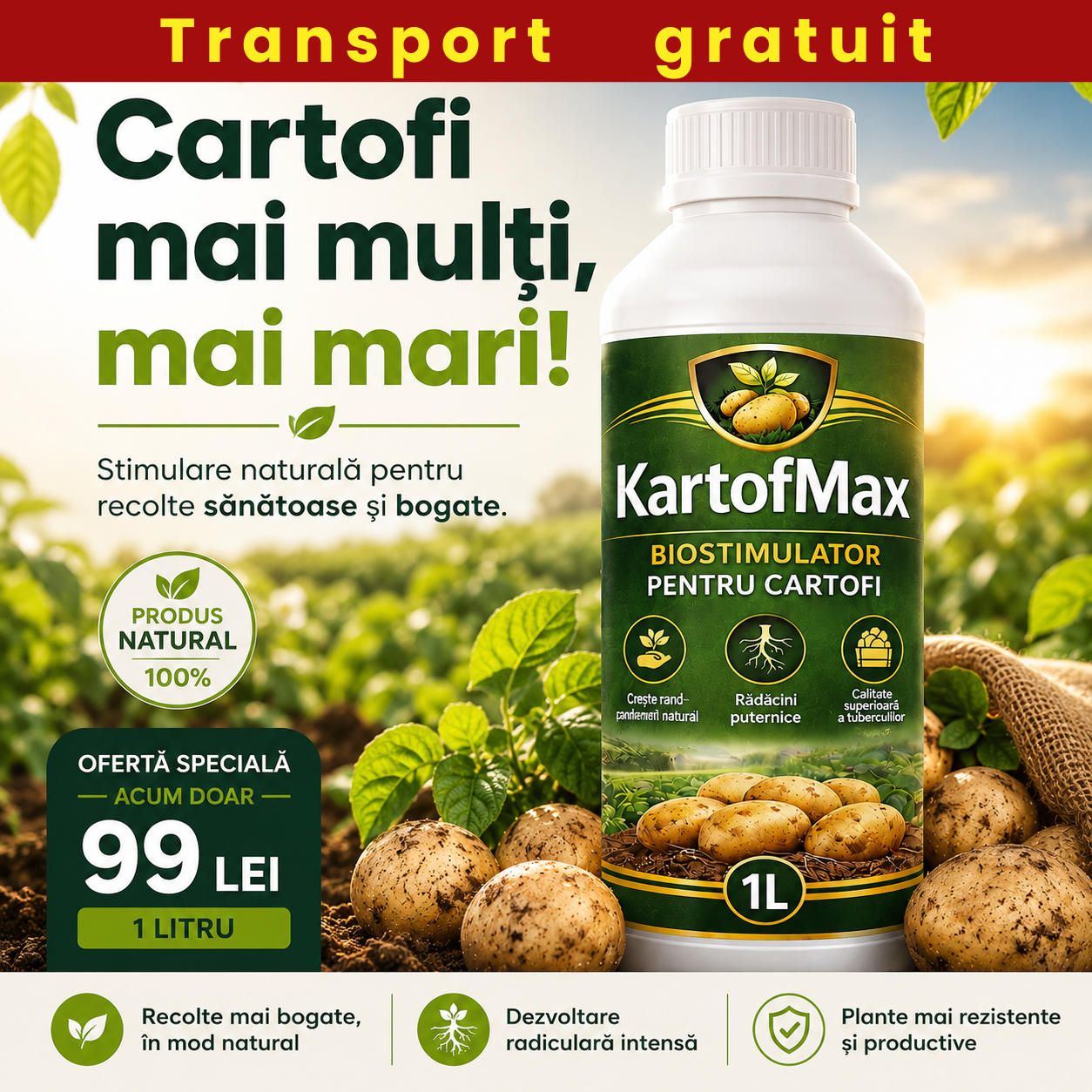 KartofMax™ - Biostimulator pentru cartofi